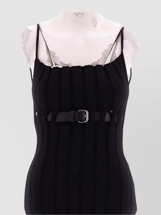 Alexander Wang ribbed tank dress contrast trim