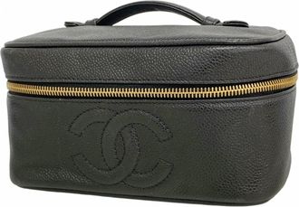 Chanel Black Grained Calfskin Vanity Bag (Pre-Owned)