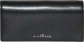 John Richmond Accessoires, Dames, Zwart, ONE Size, Lange Portemonnee met Decoratief Detail