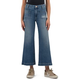 Kut from the Kloth Meg Patch Pocket High Waist Wide Leg Jeans in Effectiveness at Nordstrom, Size 10