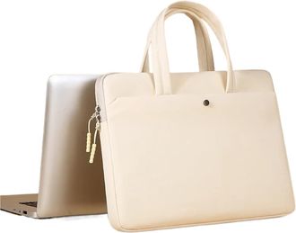 Generic Laptop Bag Laptop Case Waterproof Notebook Sleeve 13.3 14 15.6 Inch Bag Cover Computer Handbag Briefcase For Men(Beige,For 13-13.3 Inch)