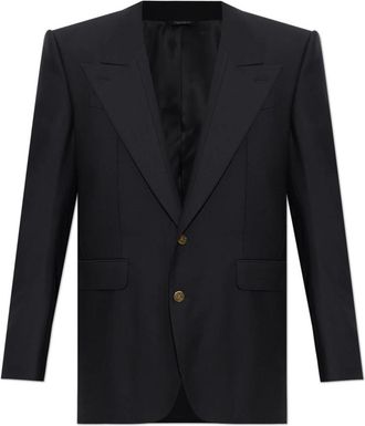 Dolce & Gabbana Wol Blazer met enkele split - Heren - Blazers - Blauw - S - Wol - Jassen