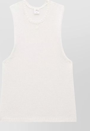 Courr&egrave;ges sleeveless ribbed crewneck sweater