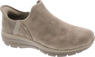 Skechers Womens Easy Going-Modern Hour-Hands Free Slip-ins Ankle Boot, Taupe, 10 Wide