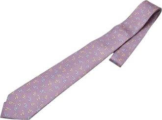 Bulgari Pre-owned Accessories, male, Purple, Size: ONE SIZE Pre-owned Silk home-office