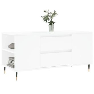 Berkfield Home Modern Coffee Table White 102x44.5x50 cm Engineered Wood