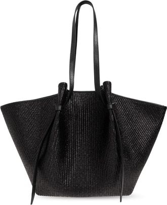 Yuzefi XL Mochi Shopper Tas - Dames - Shoppers - Zwart - ONE Size - Leer - Tassen