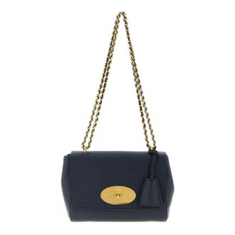 Mulberry Tassen, Dames, Blauw, ONE Size, Leer, Small Lily Schoudertas