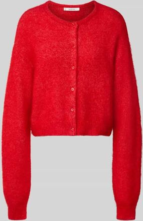 Gestuz Cardigan aus Woll-Mix mit Knopfleiste Modell debbie in Rot, Gr&ouml;&szlig;e XS