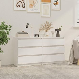 Berkfield Home Bedside Cabinets 2 pcs White 60x36x64 cm Solid Pinewood | Size: 60 x 36 x 64 cm