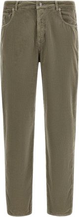 Brunello Cucinelli Broeken - Heren - Straight fit broeken - Groen - L - Broeken