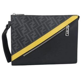 Fendi Pre-owned Clutches, male, Black, Size: ONE SIZE Pre-owned Vintage Clutch Bag