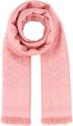 Valentino Garavani Accessoires, Dames, Roze, ONE Size, Wol, Toute la V Sjaal