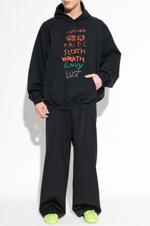 VETEMENTS Blouse With A Vintage Effect, Mens, Black