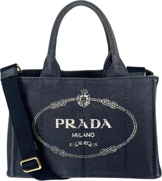 Prada Blue Denim Tote Bag (Pre-Owned)