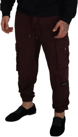 Dolce & Gabbana Bordeaux Cargo Jogger Trouser Cotton Mens Pants (Pre-Owned)