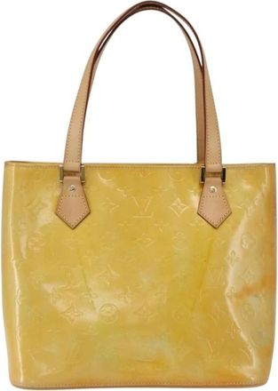 Louis Vuitton Pre-owned Tote Bags, female, Yellow, Size: ONE SIZE Pre-owned Vintage Monogram Vernis Tote Bag