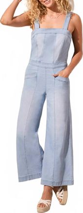 Tribal Jumpsuit With Adjustable Straps & Pockets In Bluetiful