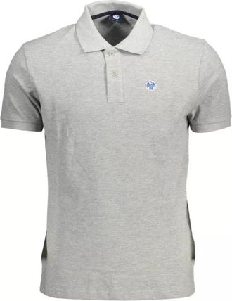 North Sails Gray Cotton Polo Shirt - Heren - Polos - Grijs - XL - Katoen - Tops