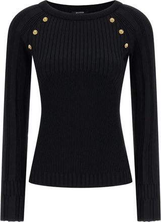 Balmain Maglione con tre bottoni - Nero