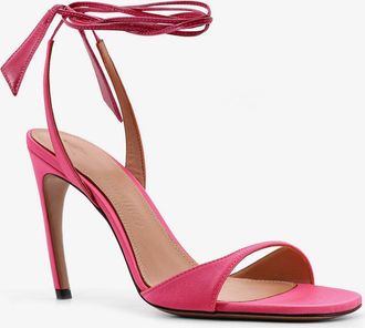 The Attico Womens Ora Satin Sandals Pink Polyester