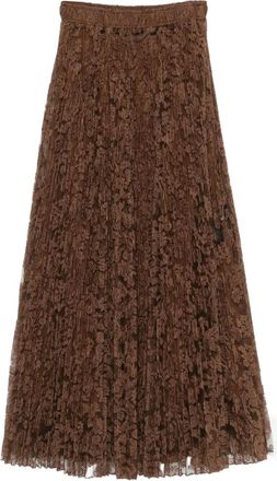 Ermanno Scervino Gonna midi plissettata - Marrone