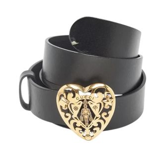 Gucci Pre-owned Leather belts - female - Gucci Vintage - Vintage Belts - Black - ONE SIZE - Pre-owned