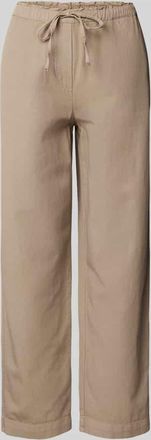Marc O'Polo Tapered Jogpants aus luftigem Baumwoll-Leinen-Mix in Beige, Gr&ouml;&szlig;e 40