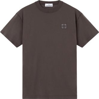 Stone Island Compass Logo Ghost T-Shirt - Heren - T-shirts - Bruin - S - Katoen - Tops
