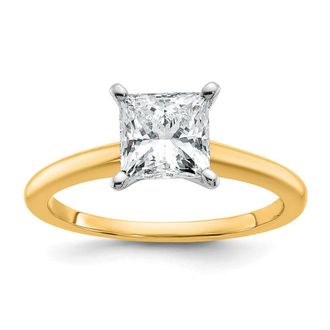 Diamond2Deal 14k Gold 1 1/2 Ct Certified Lab Grown Diamond Solitare Engagement Ring