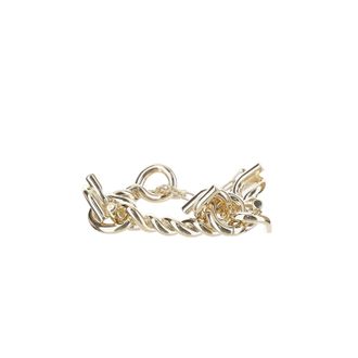 Ferragamo Gold Twisted Brass Link Bracelet