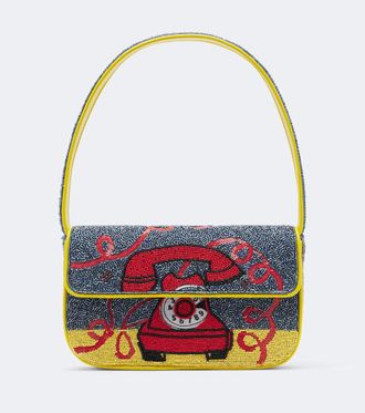 Staud Borsa a spalla Tommy Small con perline
