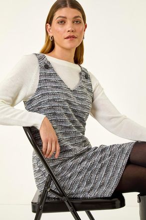 Roman Textured A-Line Pocket Dress