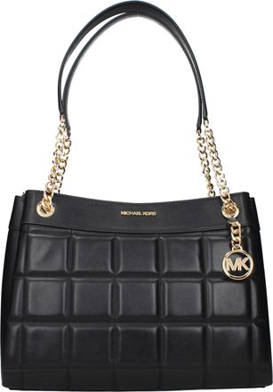 Michael Kors Susan Damens Leder-Umh&auml;ngetasche Schwarz