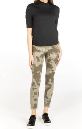 Articles of Society Printed Skinny Jeans In Olive Green