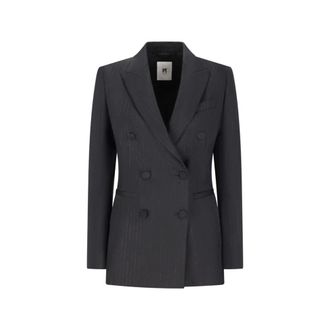 Pantaloni Torino Blazers, female, Black, Size: 2XS Stylish Breast Jacket for Women