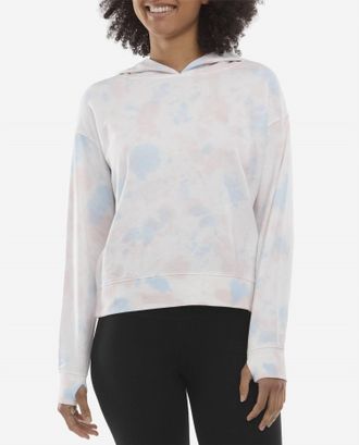 Danskin Mottled Tie Dye Hoodie In Blue Wonder