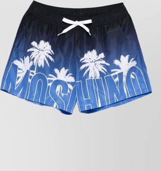 Moschino beach shorts palm print gradient design