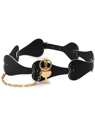 J.W.Anderson heart corset belt - women - Calf Leather/Brass - M - Black