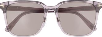 Tom Ford 54mm Square Sunglasses in Grey/Other /Smoke Mirror at Nordstrom Rack