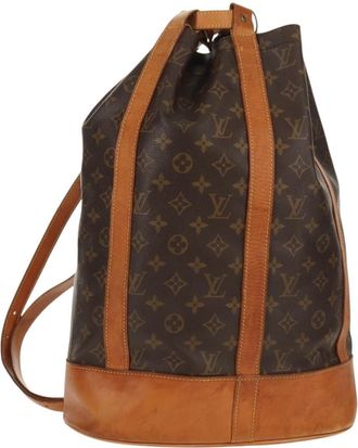 Louis Vuitton Randonnee Backpack Monogram Canvas Brown Canvas Backpack Bag (Pre-Owned)