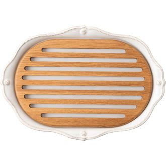 Juliska Berry & Thread Ceramic Challah Board in Whitewash at Nordstrom