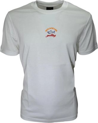 Paul & Shark Katoenen T-shirt met Logo - Dames - T-shirts - Wit - XL - Katoen - Tops