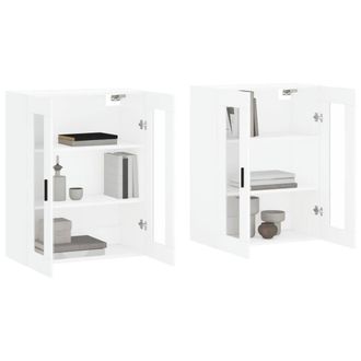 Berkfield Home Wall Mounted Cabinets 2 pcs White Engineered Wood