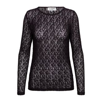 &Co Woman Tris Lace - Dames - Tops - Zwart - Maat: L Poliester