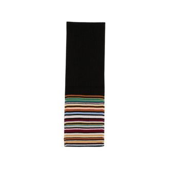 Paul Smith Signature Stripe wollen sjaal - Dames - Accessoires - Zwart - Maat: ONE Size Wol