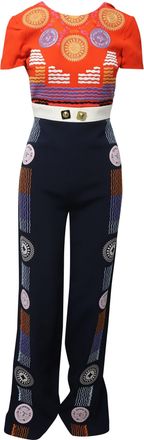 Peter Pilotto Embroidered Jumpsuit in Multicolor Polyamide