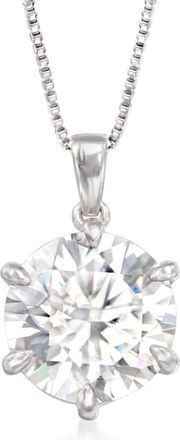 Ross-Simons Moissanite Solitaire Pendant Necklace in Sterling Silver