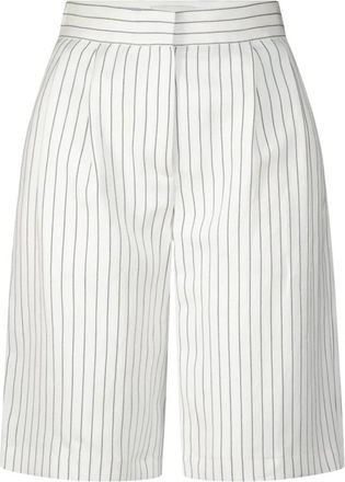 Loulou Studio Gestreept Bermuda Shorts Piera - Dames - Korte Broeken - Wit - M - Korte Broeken