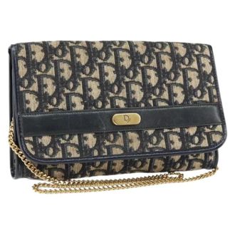 Dior Pre-owned Cross Body Bags, female, Multicolor, Size: ONE SIZE Pre-owned Vintage Trotter Canvas Shoulder Bag
